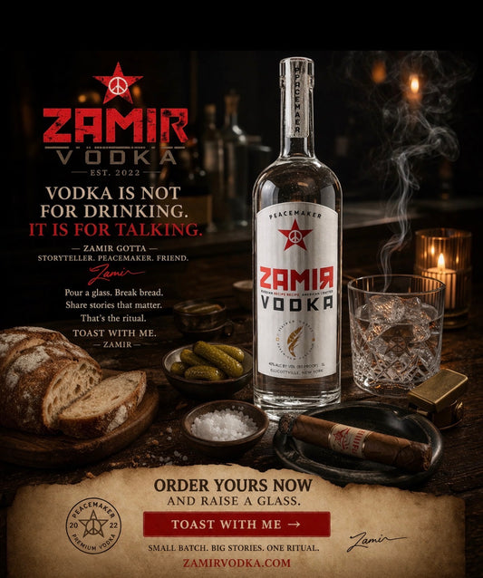 Zamir PeaceMaker Premium Vodka - 1L Born from Travel, Made in NY